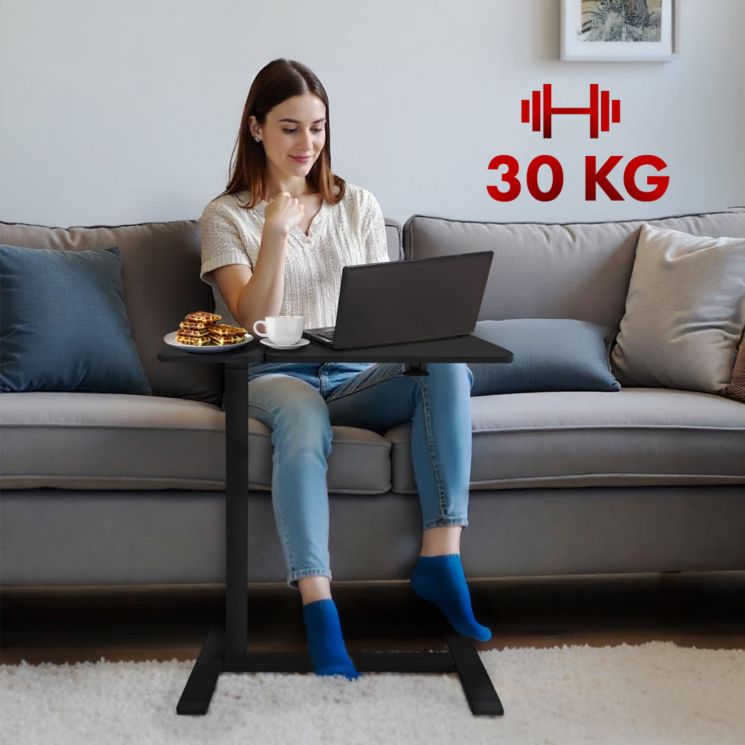 Maclean mobiele bureau-/laptopstandaard, hoogteverstelling 76-109 cm, max. 30 kg, MC-120B - Zwart