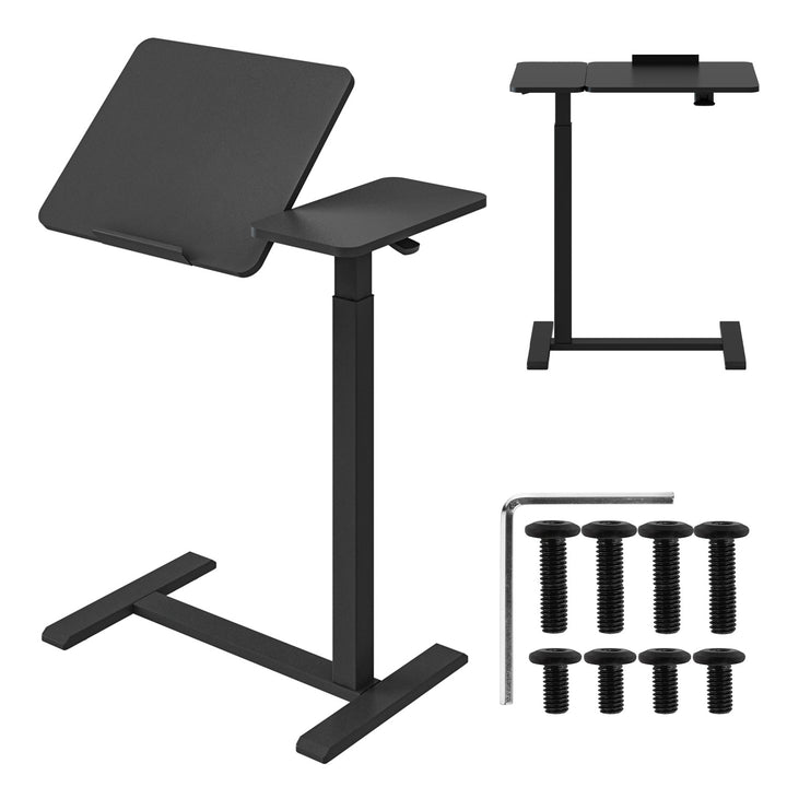 Maclean mobiele bureau-/laptopstandaard, hoogteverstelling 76-109 cm, max. 30 kg, MC-120B - Zwart