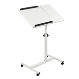 Verrijdbaar bureau/laptopstatief Maclean, wit, in hoogte verstelbaar 59-89cm, max. 30kg , MC-121 W