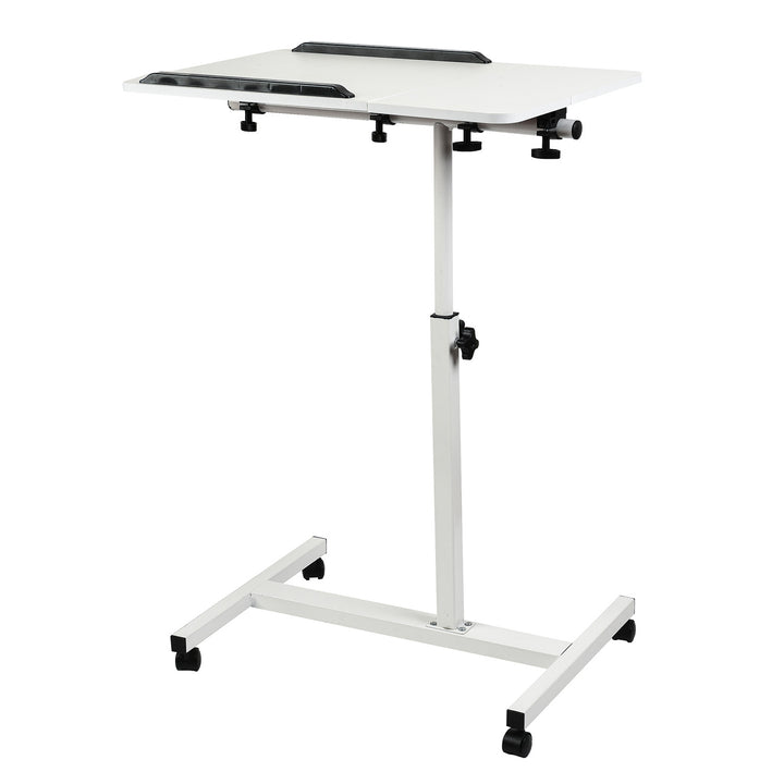 Verrijdbaar bureau/laptopstatief Maclean, wit, in hoogte verstelbaar 59-89cm, max. 30kg , MC-121 W
