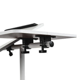 Verrijdbaar bureau/laptopstatief Maclean, wit, in hoogte verstelbaar 59-89cm, max. 30kg , MC-121 W