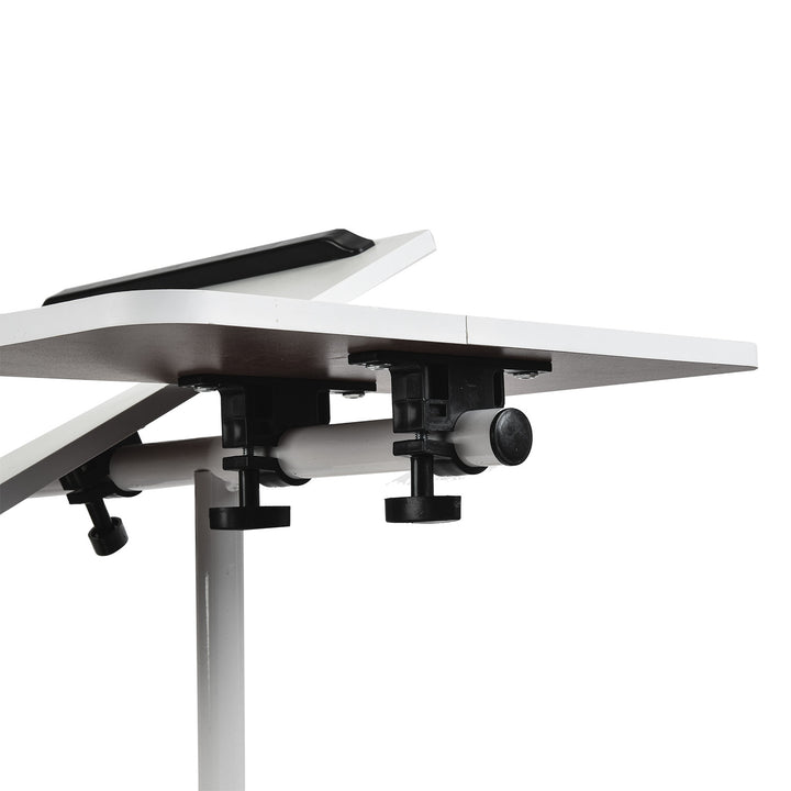 Verrijdbaar bureau/laptopstatief Maclean, wit, in hoogte verstelbaar 59-89cm, max. 30kg , MC-121 W