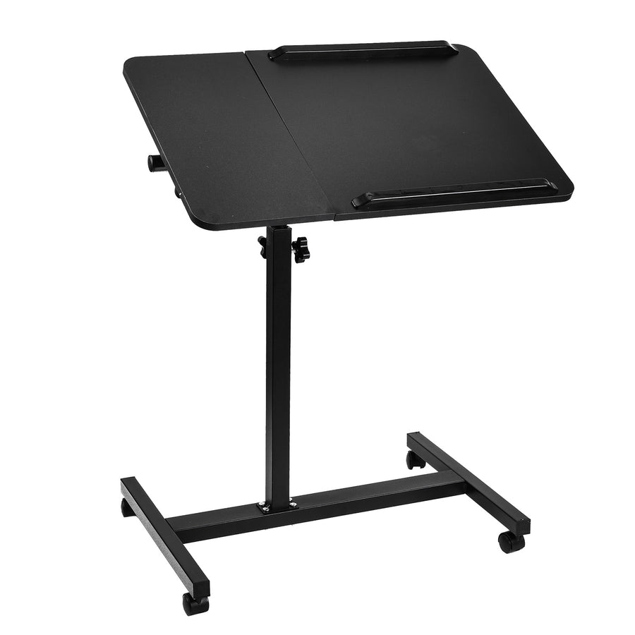 Verrijdbaar bureau/laptopstatief Maclean, zwart, in hoogte verstelbaar 59-89cm, max. 30kg , MC-121 B