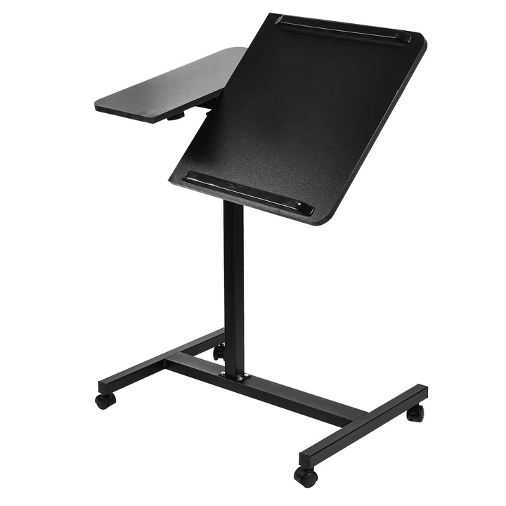Verrijdbaar bureau/laptopstatief Maclean, wit, in hoogte verstelbaar 59-89cm, max. 30kg , MC-121 B