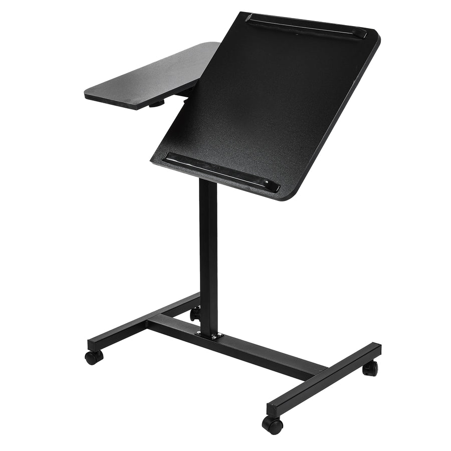 Verrijdbaar bureau/laptopstatief Maclean, zwart, in hoogte verstelbaar 59-89cm, max. 30kg , MC-121 B