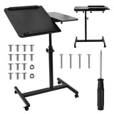 Verrijdbaar bureau/laptopstatief Maclean, zwart, in hoogte verstelbaar 59-89cm, max. 30kg , MC-121 B