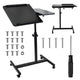 Verrijdbaar bureau/laptopstatief Maclean, zwart, in hoogte verstelbaar 59-89cm, max. 30kg , MC-121 B