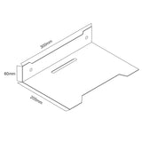 Maclean decoderwandplank, enkel, max. 5kg, staal, MC-122