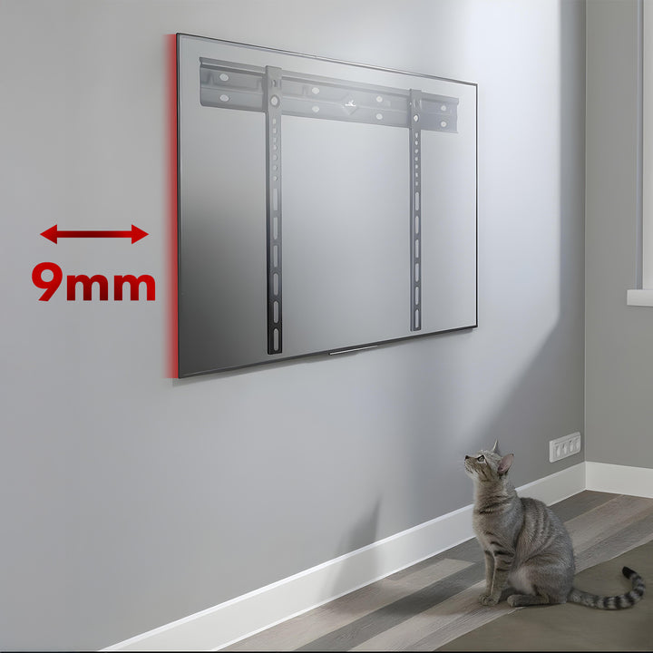 Maclean ultra platte muurbeugel voor TV, 40-85", max VESA 600x400, belastbaar tot 80kg, MC-123