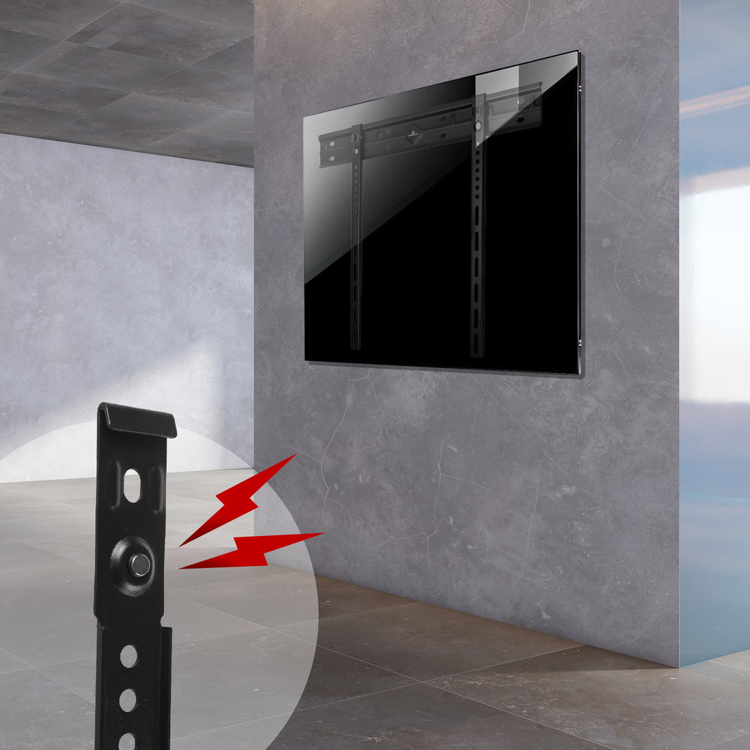 Maclean ultra platte muurbeugel voor TV, 40-85", max VESA 600x400, belastbaar tot 80kg, MC-123