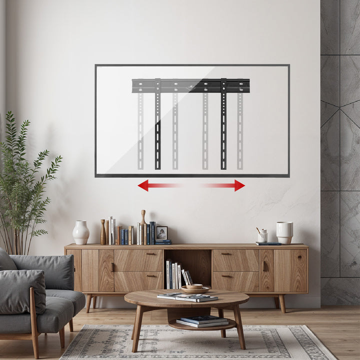 Maclean ultra platte muurbeugel voor TV, 40-85", max VESA 600x400, belastbaar tot 80kg, MC-123