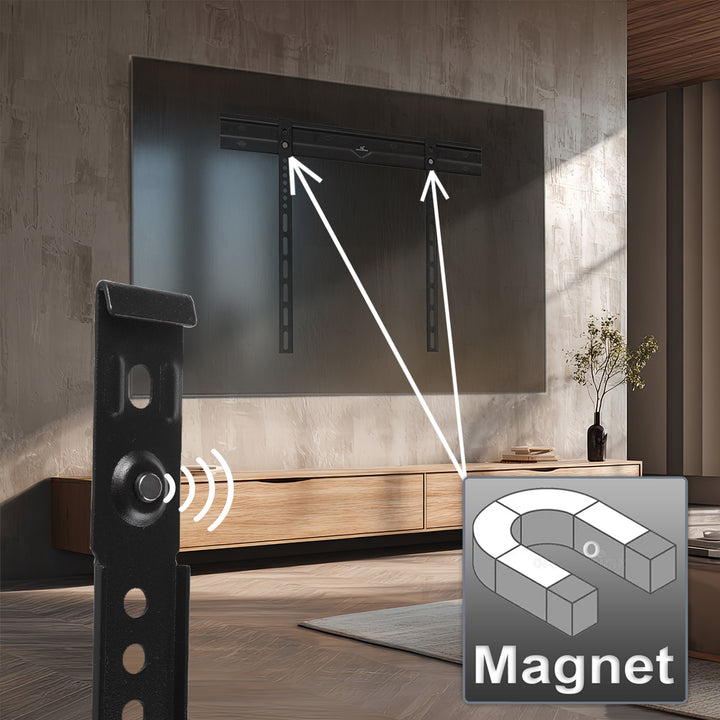 Maclean ultra platte muurbeugel voor TV, 40-85", max VESA 600x400, belastbaar tot 80kg, MC-123