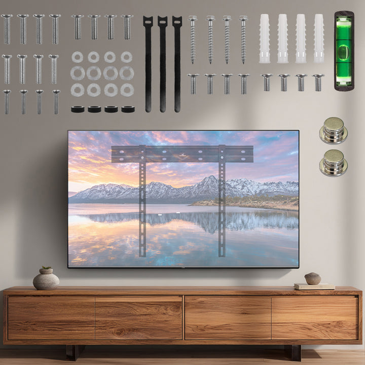 Maclean ultra platte muurbeugel voor TV, 40-85", max VESA 600x400, belastbaar tot 80kg, MC-123
