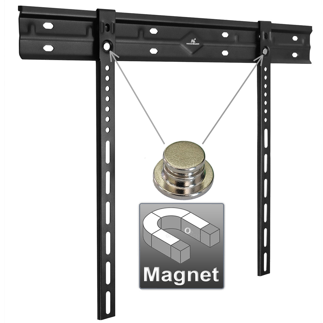 Maclean ultra platte muurbeugel voor TV, 40-85", max VESA 600x400, belastbaar tot 80kg, MC-123