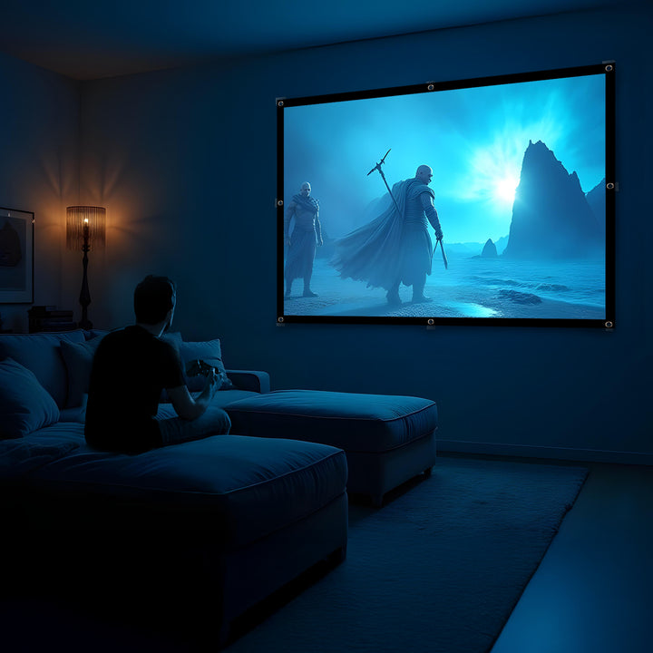 Maclean projectiescherm, 84", 175x131cm, 25mm 4:3 frame, spanhaken, MC-166