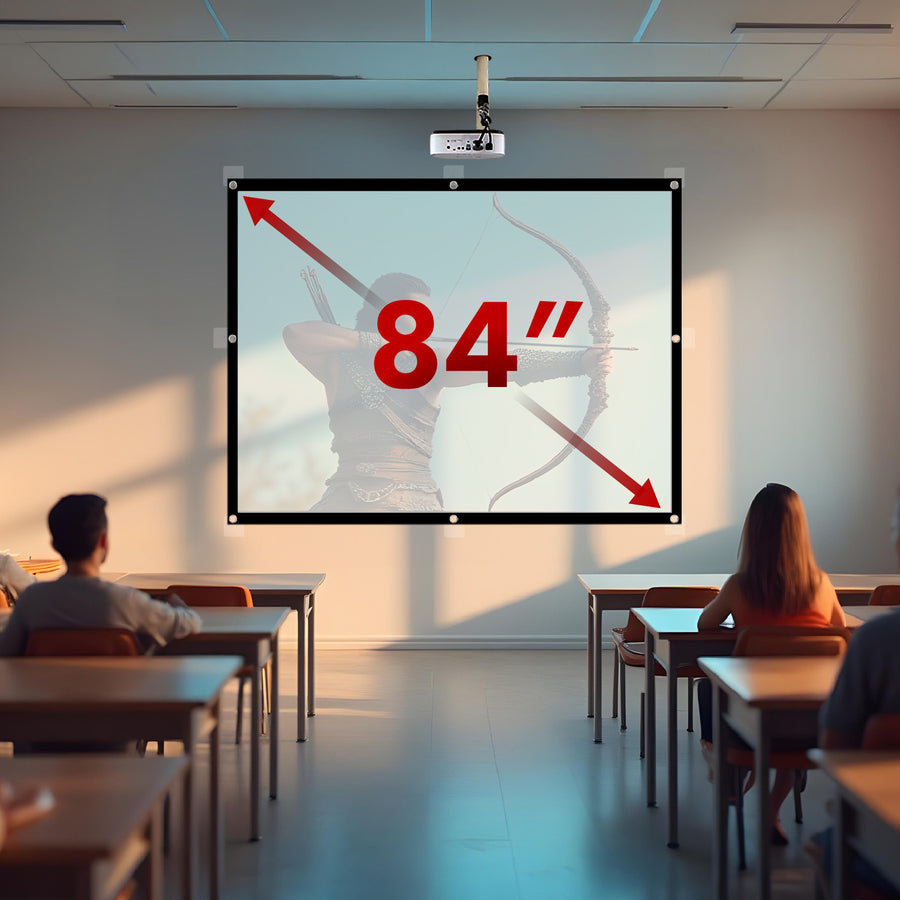 Maclean projectiescherm, 86", 175x131cm, 25mm 4:3 frame, spanhaken, MC-166
