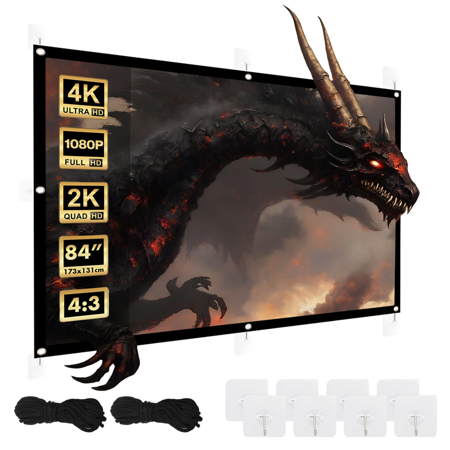 Maclean projectiescherm, 86", 175x131cm, 25mm 4:3 frame, spanhaken, MC-166