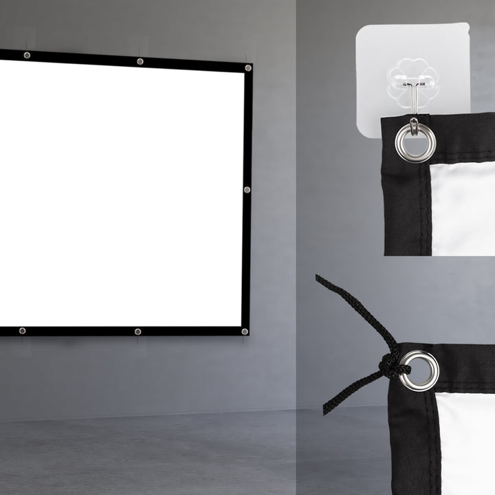 Maclean projectiescherm, 150", 330x187cm, 25mm kader 16:9, spanhaken, MC-167