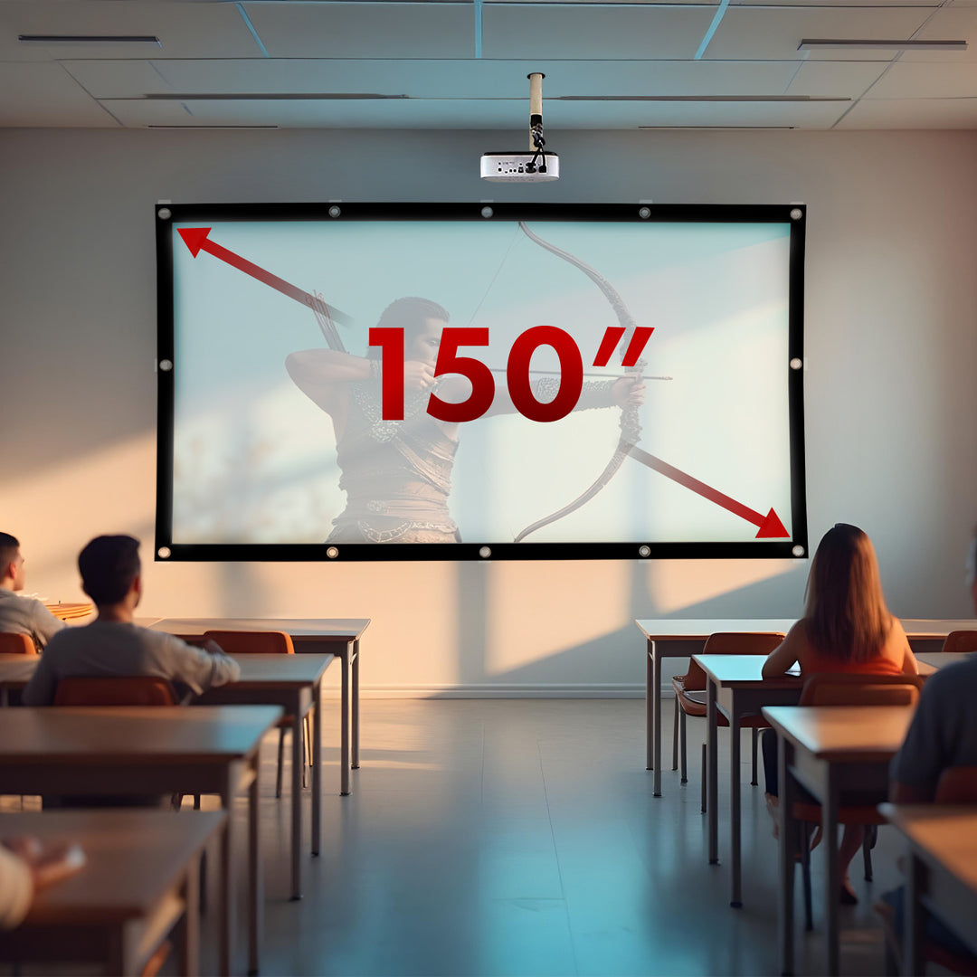 Maclean projectiescherm, 150", 330x187cm, 25mm kader 16:9, spanhaken, MC-167