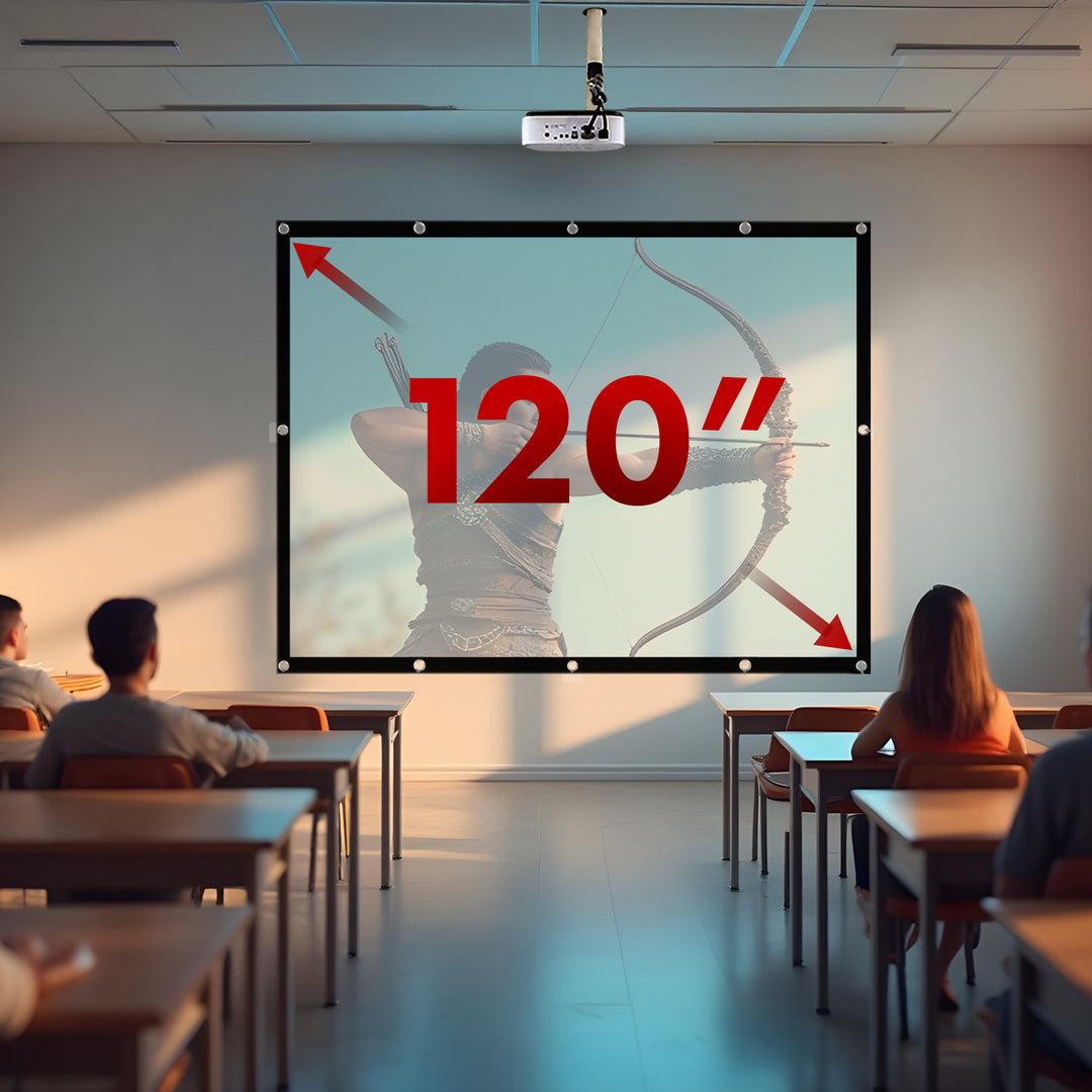 Maclean projectiescherm, 120", 240x180cm, 25mm 4:3 frame, spanhaken, MC-169