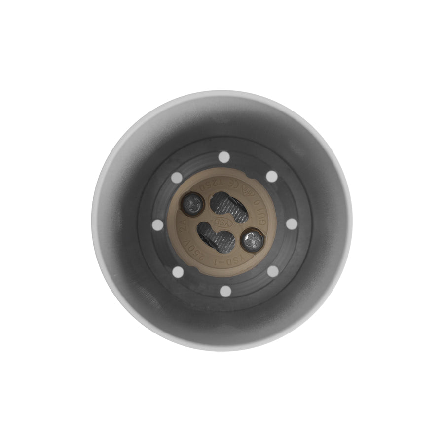 Maclean opbouwarmatuur/buis, spot, rond, aluminium, GU10, 55x130mm, wit, MCE360 W+LED lamp GU10 7W Maclean Energy MCE437 WW warm wit 3000K, 220-240V~, 50/60Hz, 490 lumen