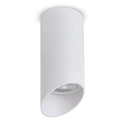 Maclean opbouwarmatuur/buis, spot, rond, aluminium, GU10, 55x130mm, wit, MCE360 W+LED lamp GU10 7W Maclean Energy MCE437 NW neutraal wit 4000K, 220-240V~, 50/60Hz, 490 lumen