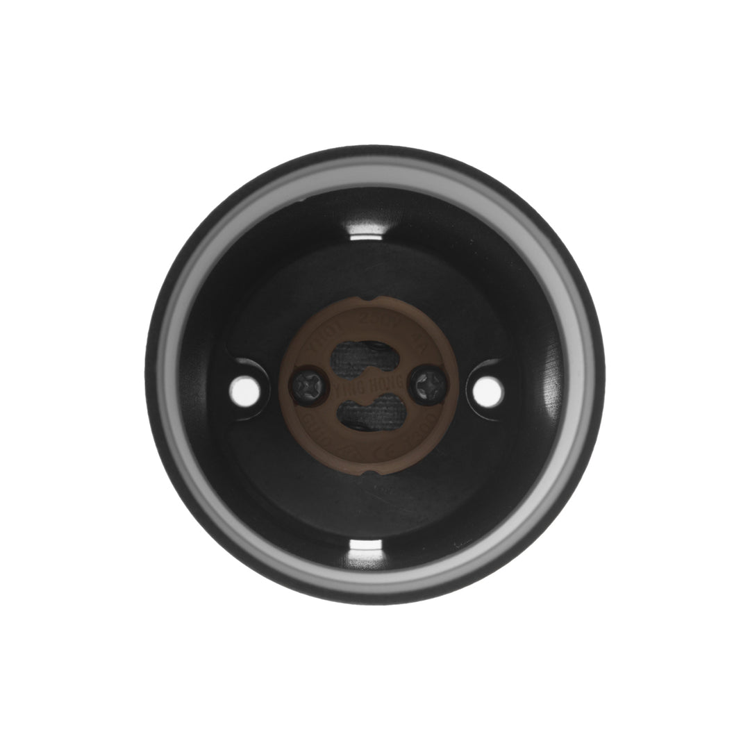 Maclean opbouw armatuur / buis, spot, rond, aluminium, GU10, 55x130mm, zwart, MCE360 B+ LED lamp GU10 7W Maclean Energy MCE437 WW warm wit 3000K, 220-240V~, 50/60Hz,