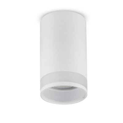 Maclean opbouwarmatuur/buis, spot, rond, aluminium, GU10, 55x130mm, wit, MCE361 W+LED lamp GU10 7W Maclean Energy MCE437 WW warm wit 3000K, 220-240V~, 50/60Hz, 490 lumen