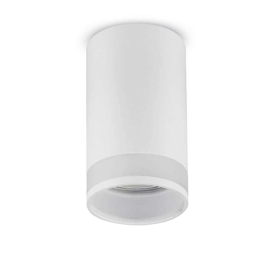 Maclean opbouwarmatuur/buis, spot, rond, aluminium, GU10, 55x130mm, wit, MCE361 W+LED lamp GU10 7W Maclean Energy MCE437 WW warm wit 3000K, 220-240V~, 50/60Hz, 490 lumen