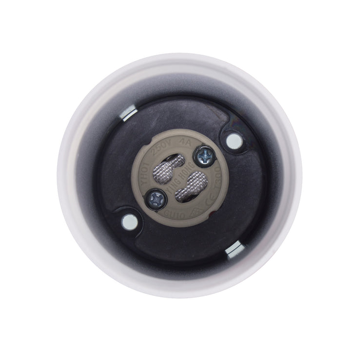 Maclean opbouw armatuur / buis, spot, rond, aluminium, GU10, 55x130mm, wit, MCE361 W 3st + LED lamp GU10 7W Maclean Energy MCE437 WW warm wit 3000K, 220-240V~, 50/60Hz 3st