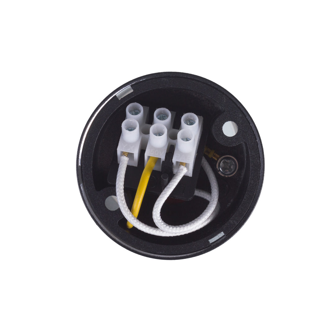 Maclean opbouw armatuur/tube, spot, rond, aluminium, GU10, 55x130mm, kleur zwart, MCE361 B 3st + LED lamp GU10 7W Maclean Energy MCE437 WW warm wit 3000K, 220-240V~, 50/60Hz, 490lm, 3st