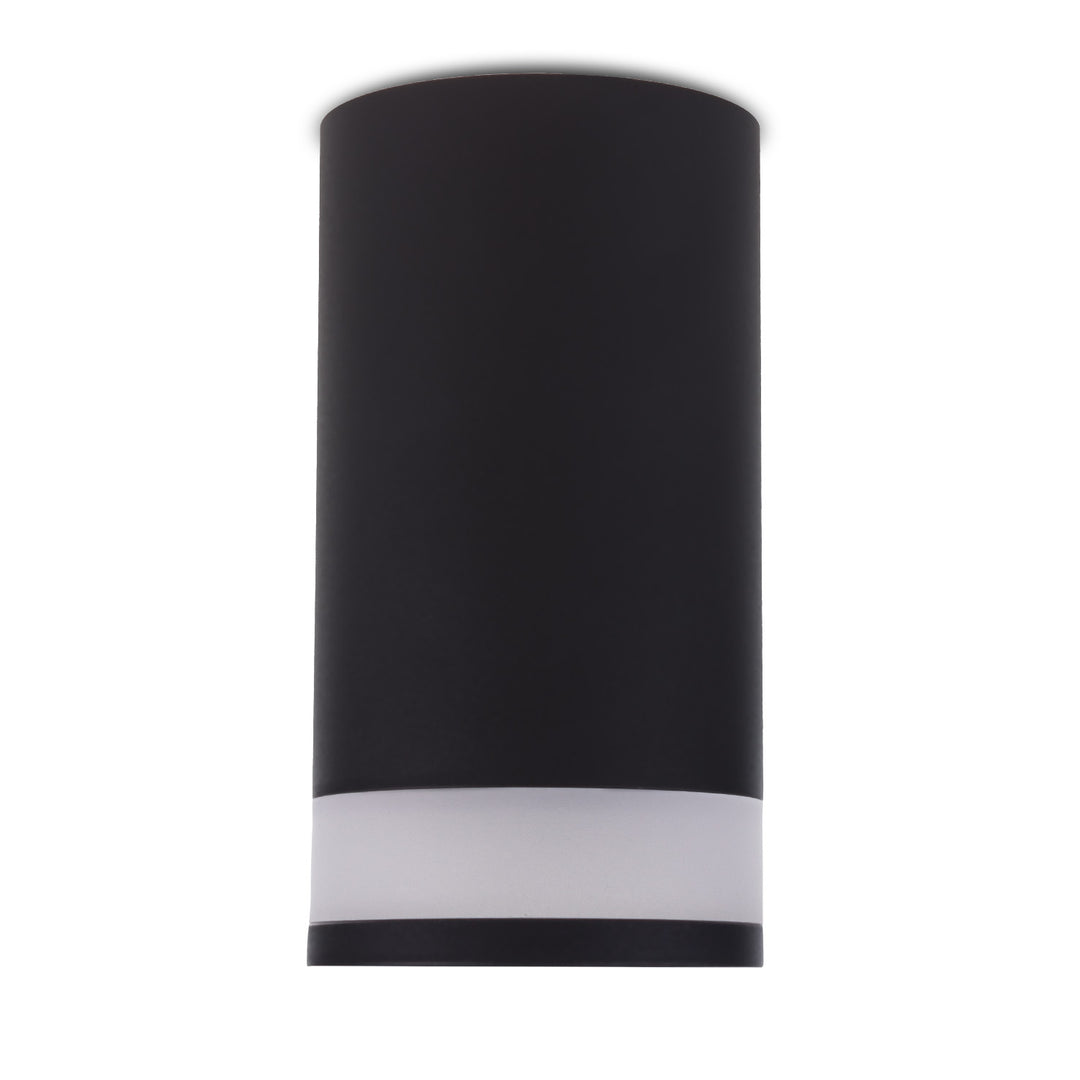 Maclean opbouw armatuur / buis, spot, rond, aluminium, GU10, 55x130mm, kleur zwart, MCE361 B 3st+ LED lamp GU10 7W Maclean Energy MCE437 NW neutraal wit 4000K, 220-240V~, 50/60Hz, 490 3st