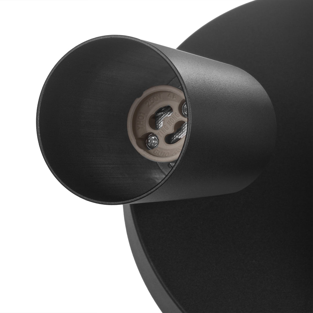 Maclean plafondlamp, spot, beweegbaar, aluminium, 3xGU10, 55x90mm, mat zwart, MCE362 B + LED lamp GU10 7W Maclean Energy MCE437 WW warm wit 3000K, 220-240V~, 50/60Hz 3st