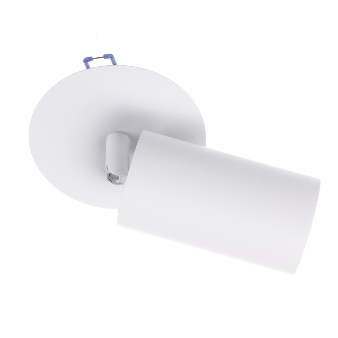 Maclean inbouw / buisarmatuur, spot, rond, aluminium, GU10, 55x130mm, wit, MCE364 W + LED lamp GU10 7W Maclean Energy MCE437 WW warm wit 3000K, 220-240V~, 50/60Hz, 490lm