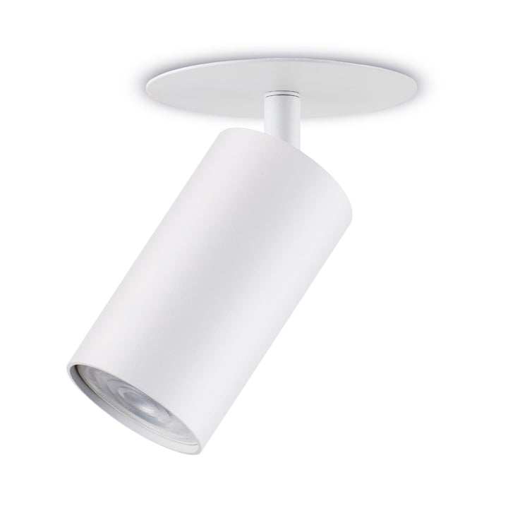 Maclean inbouw / buisarmatuur, spot, rond, aluminium, GU10, 55x130mm, wit, MCE364 W 3st+ LED lamp GU10 7W Maclean Energy MCE437 WW warm wit 3000K, 220-240V~, 50/60Hz 3st
