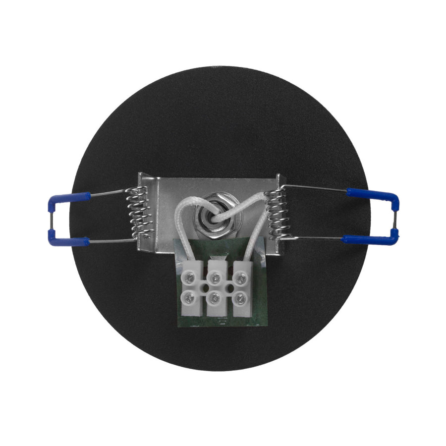 Maclean inbouw / buisarmatuur, spot, rond, aluminium, GU10, 55x130mm, zwart, MCE364 B+LED lamp GU10 7W Maclean Energy MCE437 WW warm wit 3000K, 220-240V~, 50/60Hz, 490lm