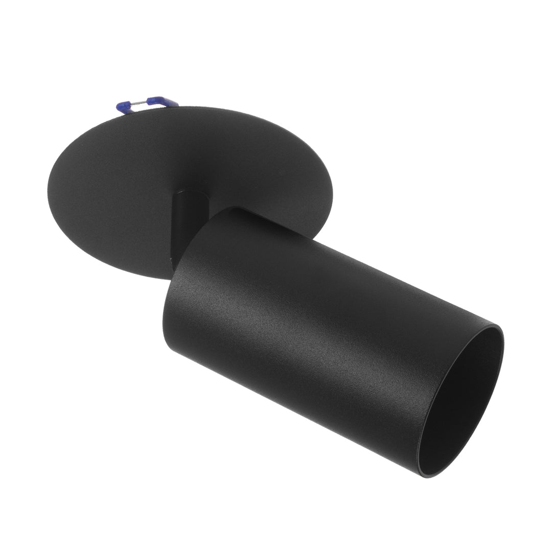 Maclean inbouwarmatuur/buis, spot, rond, aluminium, GU10, 55x130mm, kleur zwart, MCE364 B 3st+ LED lamp GU10 7W Maclean Energy MCE437 NW neutraal wit 4000K, 220-240V~, 50/60Hz, 3st