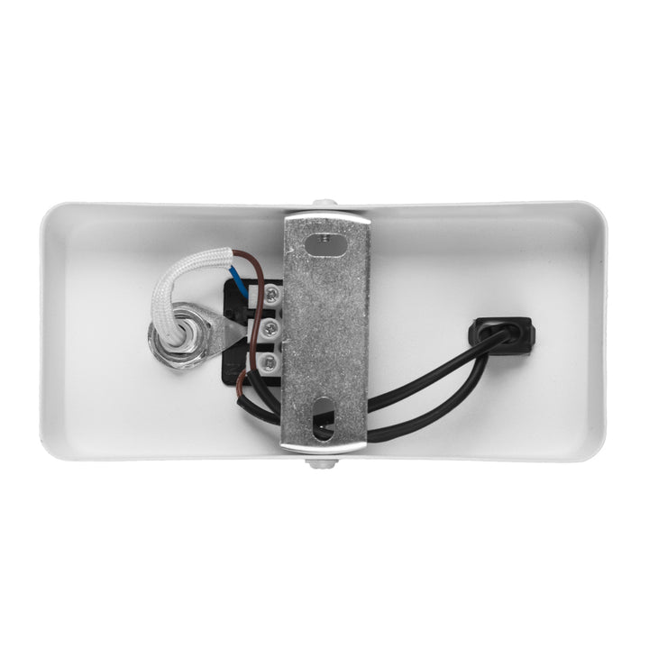 Wandlamp/wandlamp Maclean, spot, rond, GU10, met 55x90mm schakelaar, wit, MCE369 W+LED lamp GU10 7W Maclean Energy MCE437 WW warm wit 3000K, 220-240V~, 50/60Hz, 490lm