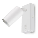 Maclean Wandlamp/wandlamp, spot, rond, GU10, met 55x90mm schakelaar, wit, MCE369 W+LED lamp GU10 7W Maclean Energy MCE437 NW neutraal wit 4000K, 220-240V~, 50/60Hz, 490 lumen