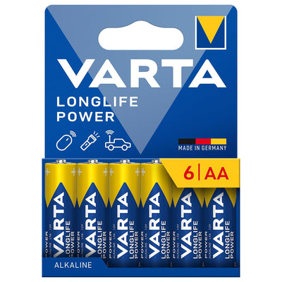 VARTA Longlife Power, 6 AA alkalinebatterijen, LR06, 1,5V