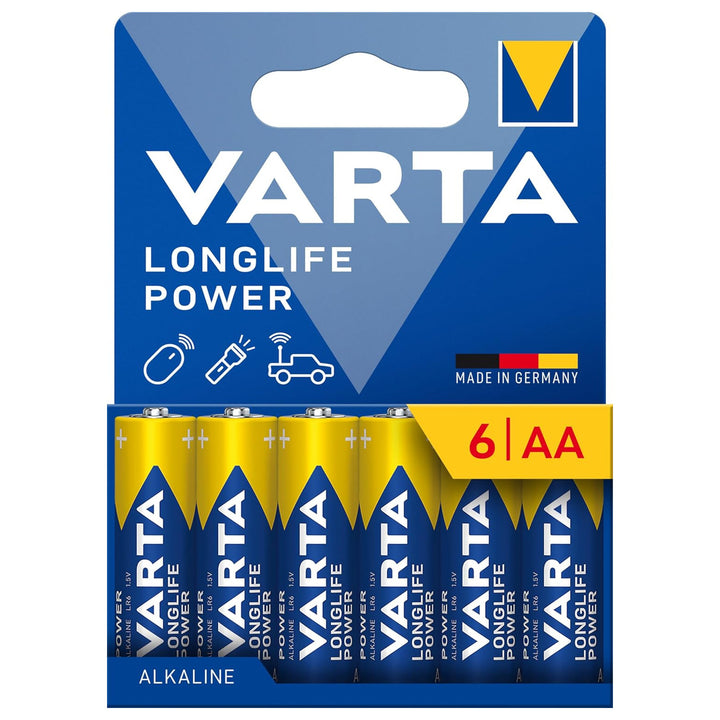VARTA Longlife Power, 6 AA alkalinebatterijen, LR06, 1,5V