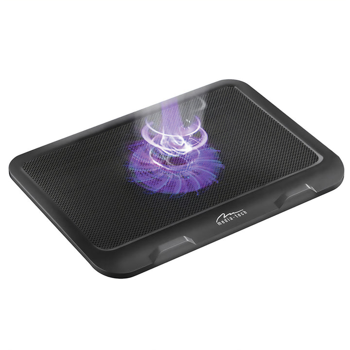 SILENT COOLING PAD - Koelpad voor laptops van 15,6" en kleiner, stille, krachtige ventilatoren van 13,5 cm, USB-poort.