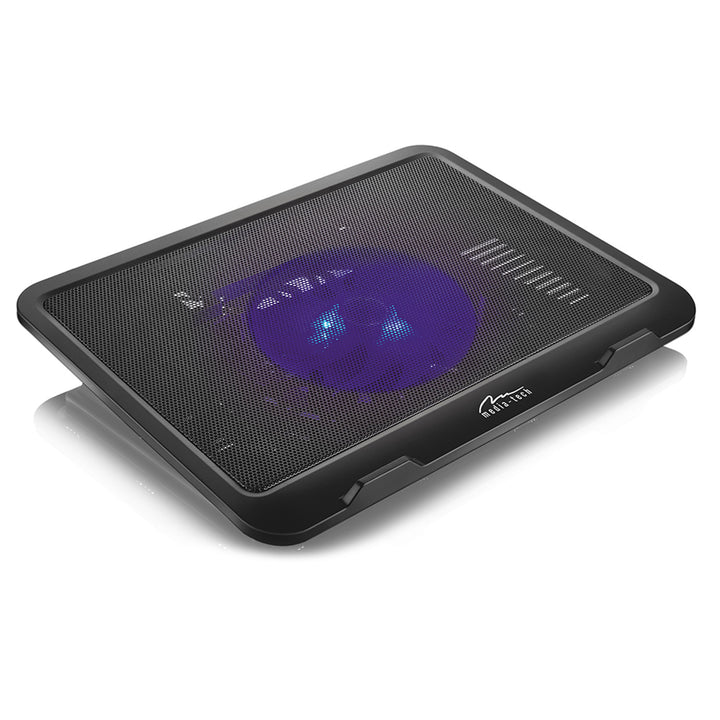 SILENT COOLING PAD - Koelpad voor laptops van 15,6" en kleiner, stille, krachtige ventilatoren van 13,5 cm, USB-poort.