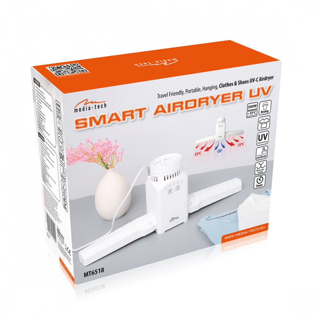 Mobiele luchtdroger voor wandmontage van kleding, schoenen, enz. met UV-desinfectie SMART AIRDRYER UV