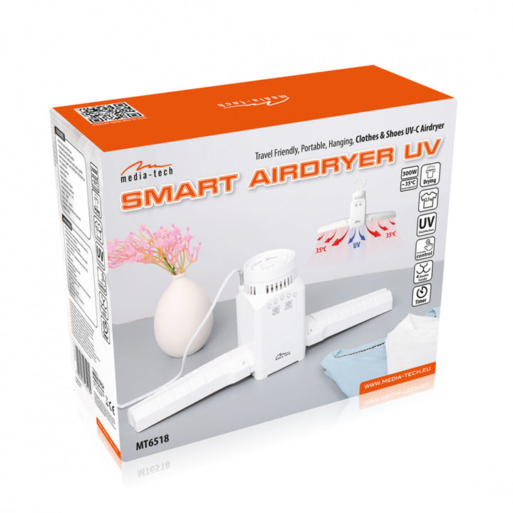Mobiele luchtdroger voor wandmontage van kleding, schoenen, enz. met UV-desinfectie SMART AIRDRYER UV