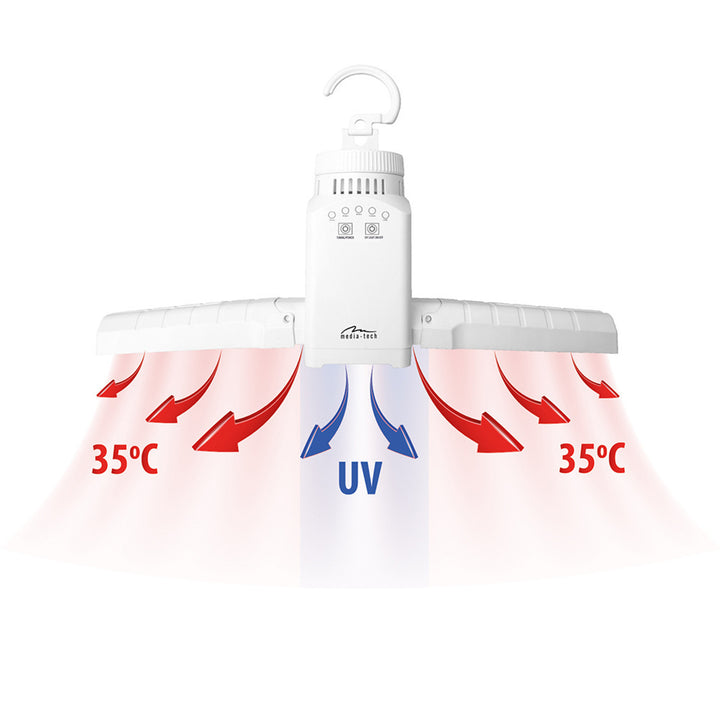 Mobiele luchtdroger voor wandmontage van kleding, schoenen, enz. met UV-desinfectie SMART AIRDRYER UV