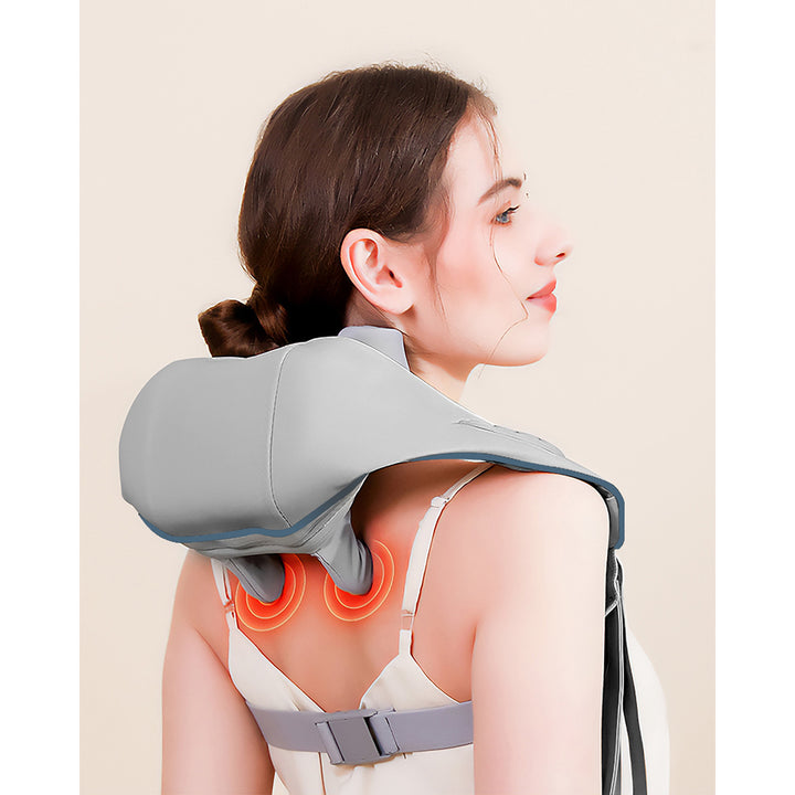 Schouder- en nekmassageapparaat. Shiatsu, 5D imitatiehanden, 6 massagekoppen, 3 modi, 3 snelheden, snoerloos, USB-C oplaadpoort NECK &; SHOULDERS MASSAGER