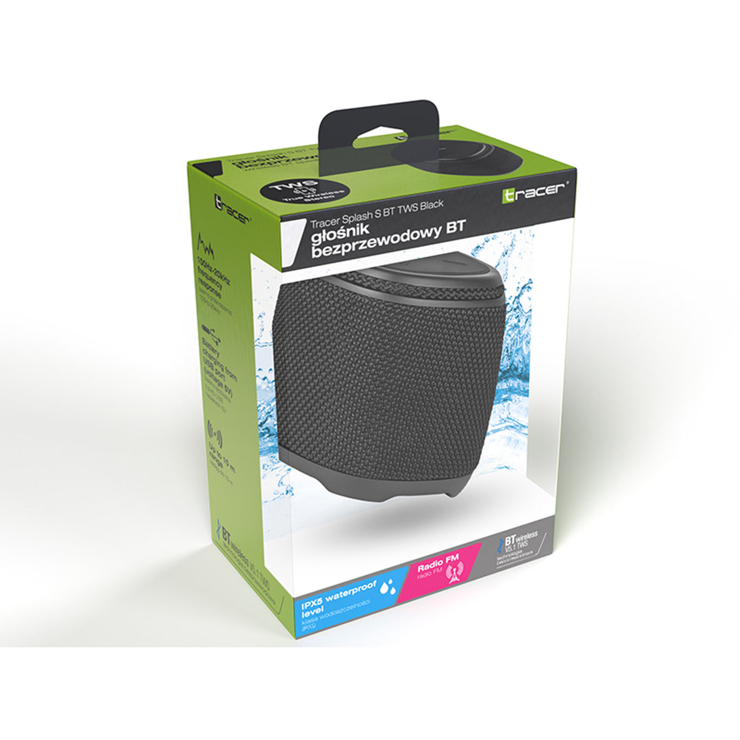 TRACER draadloze luidspreker, Bluetooth 5.1, TWS-technologie, 5W, Splash S
