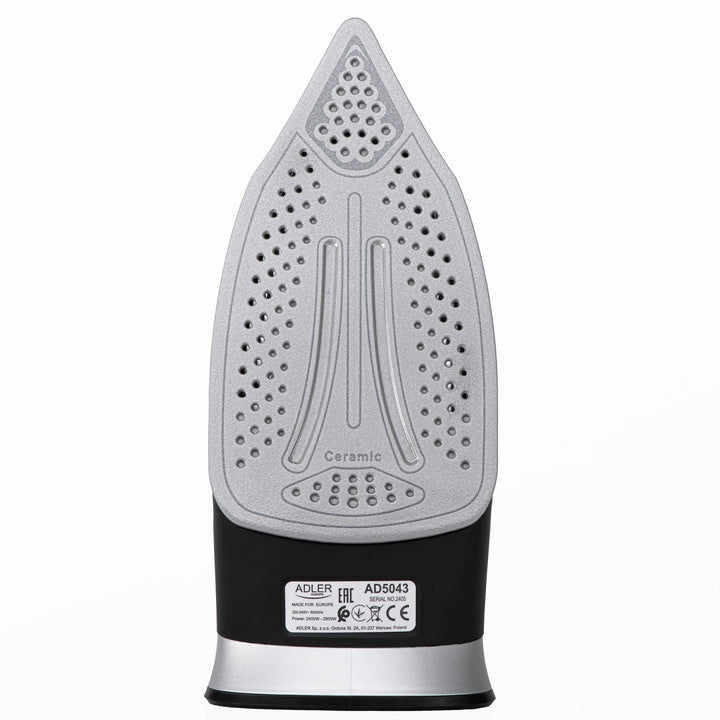 Adler snoerloos stoomstrijkijzer, keramische zoolplaat, 2800W, AD 5043