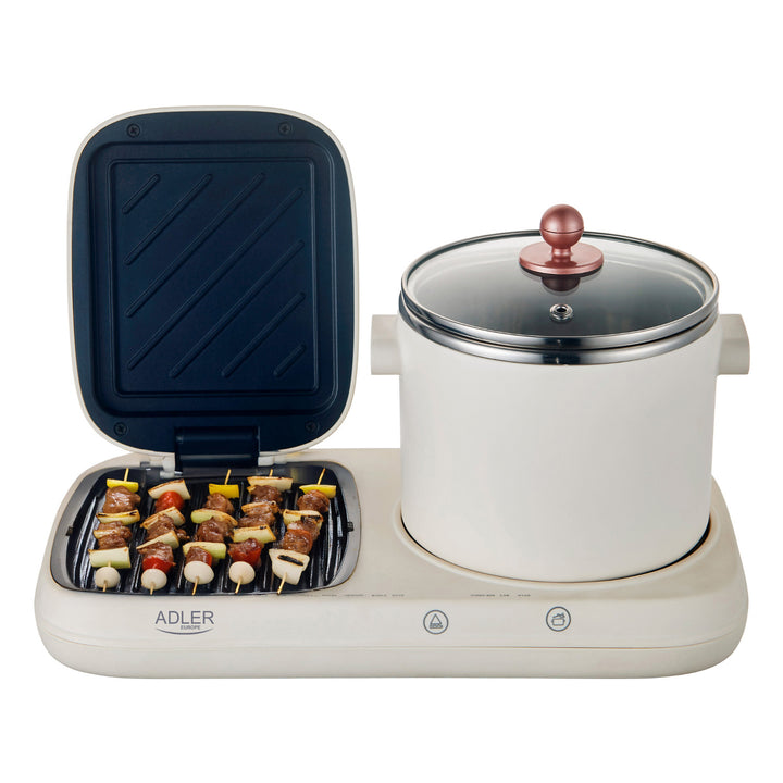 Ontbijtstation 2 in 1 - grill en kookpot Adler AD 6421